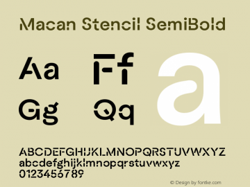Macan Stencil SemiBold Version 2.002 | web-otf图片样张
