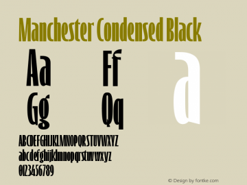 Manchester Condensed Black Version 1.000 | FøM Fix图片样张