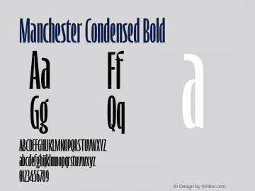 Manchester Condensed Bold Version 1.000 | FøM Fix图片样张