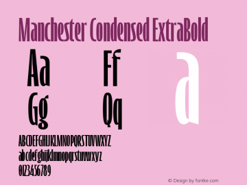 Manchester Condensed ExtraBold Version 1.000 | FøM Fix图片样张