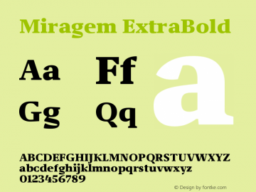 Miragem ExtraBold Version 1.000 | FøM Fix图片样张