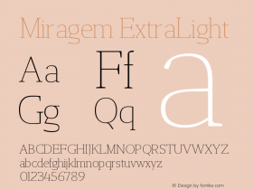 Miragem ExtraLight Version 1.000 | FøM Fix图片样张