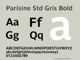 Parisine Std Gris Bold Version 2.1图片样张