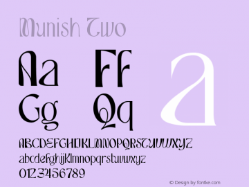 Munish Two Version 1.001;Fontself Maker 3.5.8图片样张