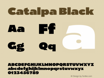 Catalpa Black Version 1.000;hotconv 1.0.109;makeotfexe 2.5.65596图片样张