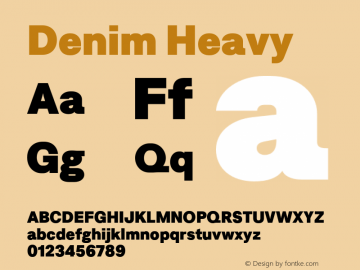 Denim Heavy Version 4.000;Glyphs 3.2 (3179)图片样张