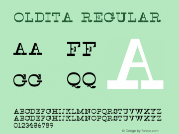 Oldita Regular Version 0.001 | FøM Fix图片样张