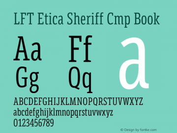 LFT Etica Sheriff Cmp Book Version 1.002;PS 001.002;hotconv 1.0.88;makeotf.lib2.5.64775图片样张