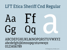 LFT Etica Sheriff Cnd Regular Version 1.002;PS 001.002;hotconv 1.0.88;makeotf.lib2.5.64775图片样张