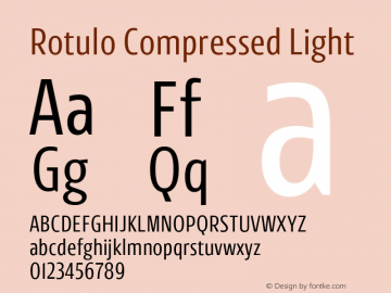 Rotulo Compressed Light Version 1.000;Glyphs 3.1.1 (3141)图片样张