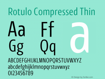 Rotulo Compressed Thin Version 1.000;Glyphs 3.1.1 (3141)图片样张