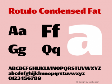 Rotulo Condensed Fat Version 1.000;Glyphs 3.1.1 (3141)图片样张
