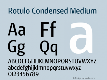 Rotulo Condensed Medium Version 1.000;Glyphs 3.1.1 (3141)图片样张
