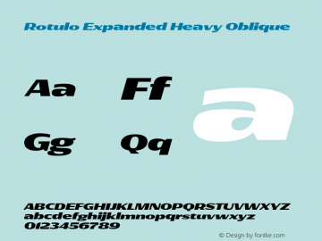 Rotulo Expanded Heavy Oblique Version 1.000;Glyphs 3.1.1 (3141)图片样张