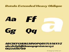 Rotulo Extended Heavy Oblique Version 1.000;Glyphs 3.1.1 (3141)图片样张