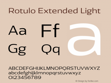 Rotulo Extended Light Version 1.000;Glyphs 3.1.1 (3141)图片样张