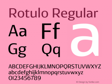 Rotulo Regular Version 1.000;Glyphs 3.1.1 (3141)图片样张