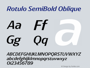 Rotulo SemiBold Oblique Version 1.000;Glyphs 3.1.1 (3141)图片样张