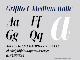 Grifito L Medium Italic Version 2.003图片样张