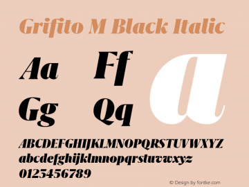 Grifito M Black Italic Version 2.003图片样张