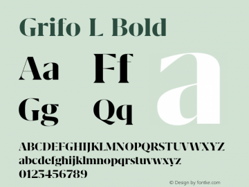 Grifo L Bold Version 2.001图片样张
