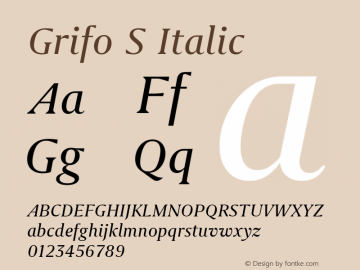 Grifo S Italic Version 2.003图片样张