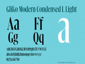 Gliko Modern Condensed L Light Version 2.001图片样张