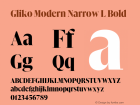 Gliko Modern Narrow L Bold Version 2.001图片样张