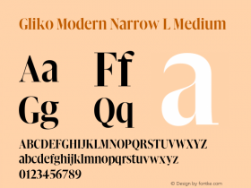 Gliko Modern Narrow L Medium Version 2.001图片样张