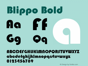 Blippo Bold Altsys Fontographer 3.5  4/14/93 Font Sample
