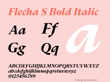 Flecha S Bold Italic Version 2.004图片样张