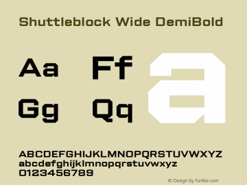 Shuttleblock Wide Demi Version 1.000 | web-ttf图片样张
