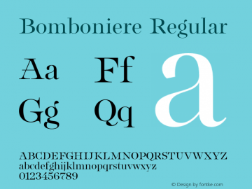 Bomboniere Regular Version 1.000;Glyphs 3.2 (3179)图片样张