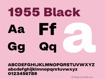1955 Black Version 1.000;Glyphs 3.1.1 (3141)图片样张
