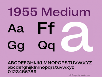 1955 Medium Version 1.000;Glyphs 3.1.1 (3141)图片样张