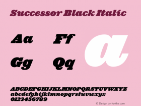 Successor Black Italic Version 1.001 | web-ttf图片样张