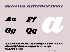 Successor ExtraBold Italic Version 1.001 | web-ttf图片样张