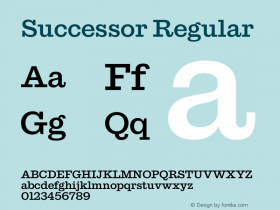 Successor Regular Version 1.001 | web-ttf图片样张