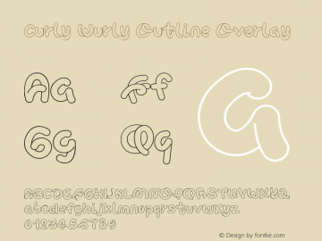 Curly Wurly Outline Overlay Version 1.002;Fontself Maker 3.5.7图片样张