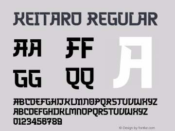 Keitaro Regular Version 1.001;Fontself Maker 3.5.4图片样张