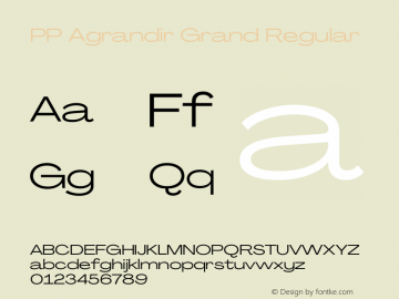 PP Agrandir Grand Regular Version 4.100 | FøM Fix图片样张