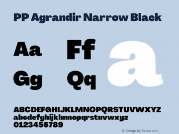 PP Agrandir Narrow Black Version 4.100 | FøM Fix图片样张