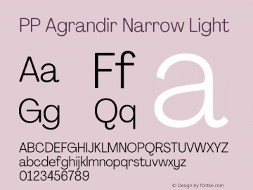 PP Agrandir Narrow Light Version 4.100 | FøM Fix图片样张