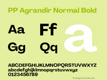 PP Agrandir Normal Bold Version 4.100 | FøM Fix图片样张