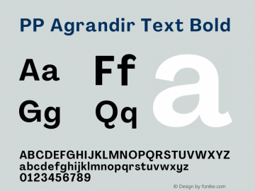 PP Agrandir Text Bold Version 4.100 | FøM Fix图片样张