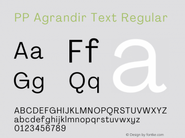 PP Agrandir Text Regular Version 4.100 | FøM Fix图片样张