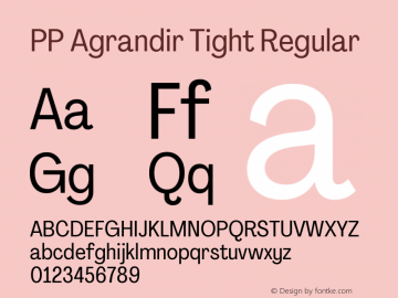 PP Agrandir Tight Regular Version 4.100 | FøM Fix图片样张