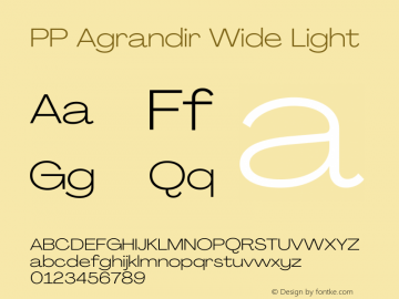 PP Agrandir Wide Light Version 4.100 | FøM Fix图片样张