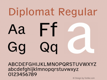 Diplomat Regular Version 1.001图片样张