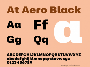 At Aero Black Version 2.000;Glyphs 3.1.1 (3148)图片样张